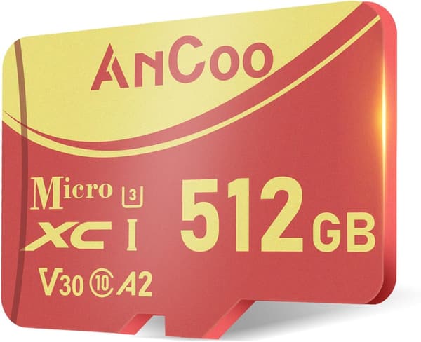 AnCoo マイクロSDカード 512GB 4K対応 防水・防塵仕様
