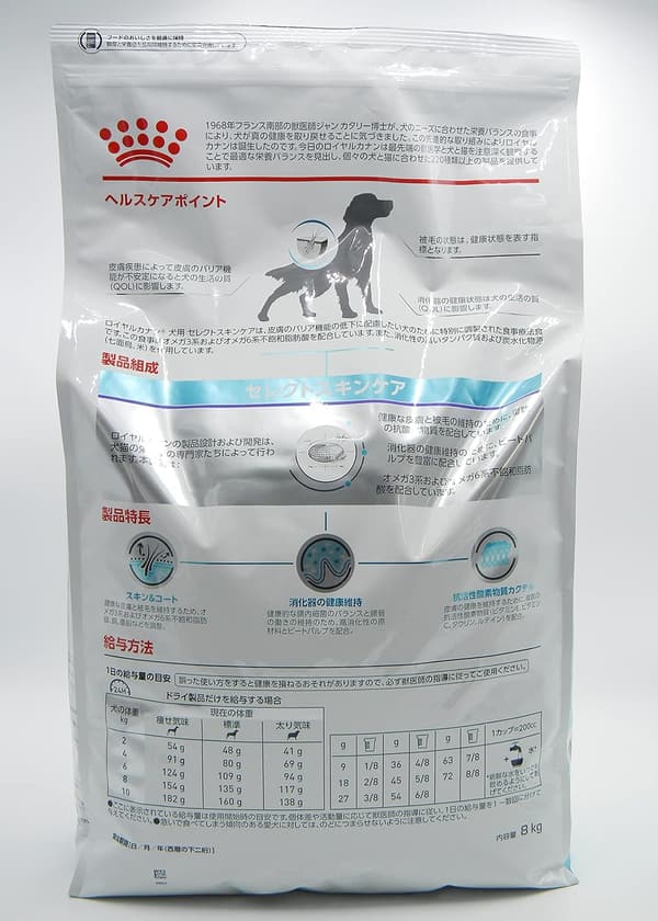 セレクトスキンケア 犬用療法食 8kg