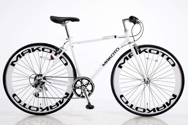通勤通学用 クロスバイク 700C シマノ製6段変速 フラットハンドル 60mmディープリム