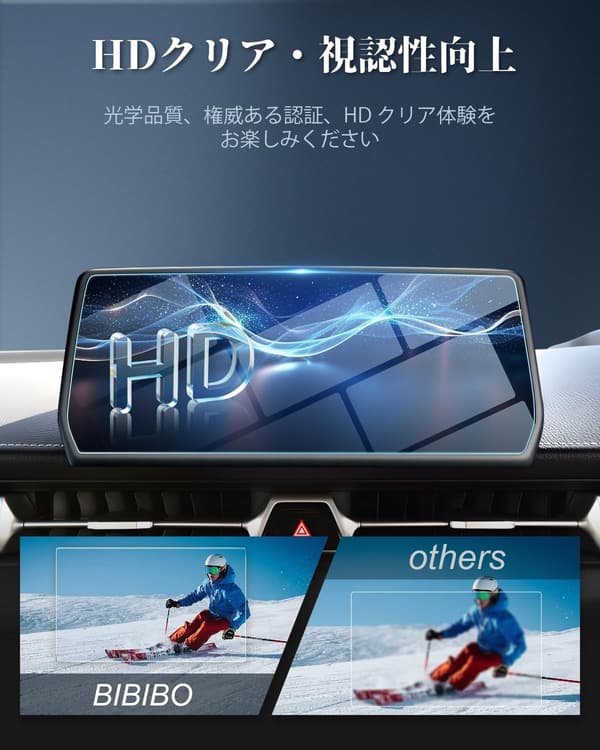 トヨタ スープラ専用 8.8インチ カーナビガラスフィルム 防気泡 高感度タッチ 9H硬度 指紋防止