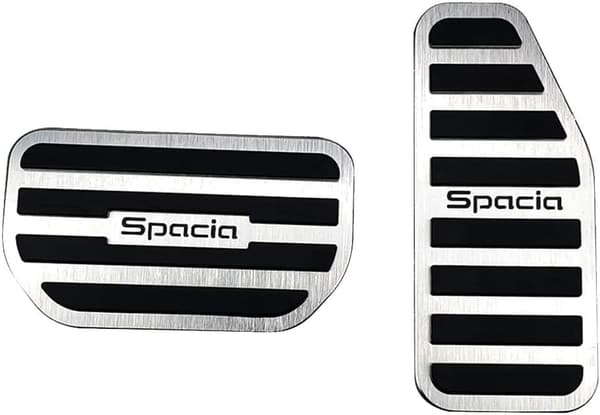 スズキ スペーシア専用 高品質アルミペダルカバー 2点セット（シルバー）
