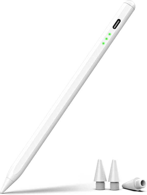 2025モデル対応 タッチペン スタイラスペン 第2世代用 超高感度 磁気吸着機能 ホワイト