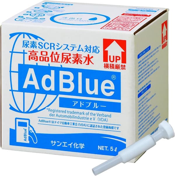 高品位尿素水 AdBlue 5L×4箱セット ノズル付き 日本製 디ーゼル車・重機用