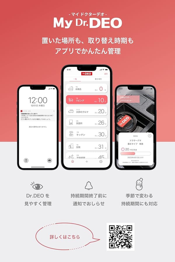 無香料 車用除菌消臭剤 Dr.DEO プレミアム シート下タイプ 2個セット 350g×2
