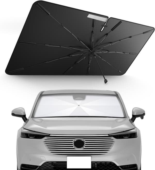 ヴェゼル専用 折り畳み式フロントガラスサンシェード UVカット 車用遮光断熱 10本ガラス繊維製