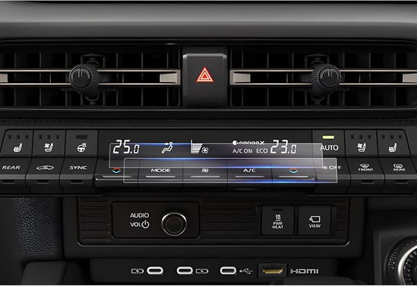 トヨタランドクルーザー250専用エアコンパネル保護フィルム2枚セット(ナノ製・高透過率・傷・汚れ・指紋防止)