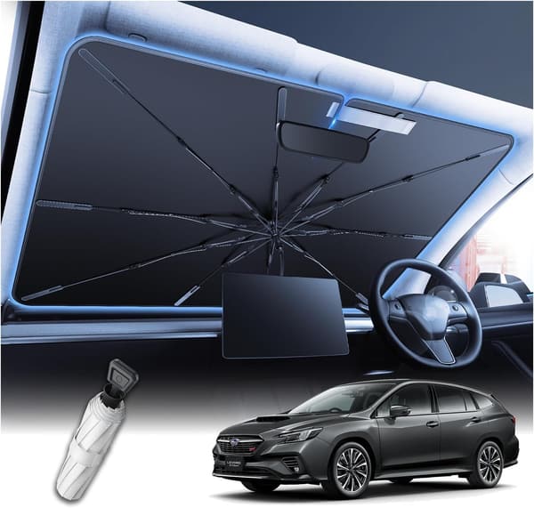 2025年モデル スバル レヴォーグ専用 サンシェード 傘型 UVカット 収納袋付き