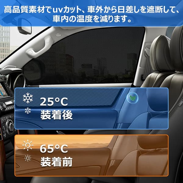 トヨタ ランドクルーザープラド 150系後期 マグネット式メッシュカーテン2枚セット