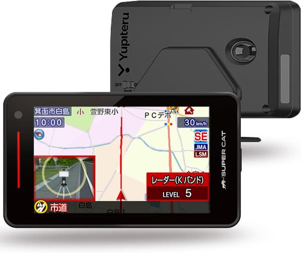 最新型レーダー探知機 ユピテル SUPER CAT YK-100A 3.6インチ 日本製
