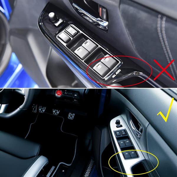 スバル WRX S4/インプレッサ用 カーボン調ドアスイッチパネル ステッカー