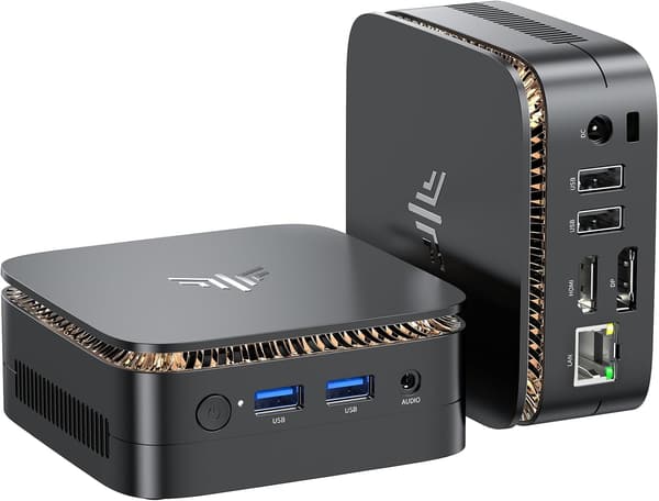 NiPoGi ミニPC N97 - 3.6GHz, 16GB DDR4, 512GB SSD, 最大2TB拡張可, Windows 11 Pro対応, HDMI/DP, 4K@60Hz, 小型静音設計