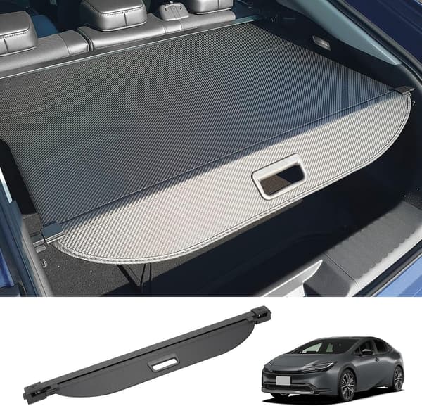 プリウス60系専用 カーボン調レザートノカバー プライバシー保護 インテリアドレスアップ ZVW60 ZVW65 MXWH60 MXWH65 (2023年1月~)