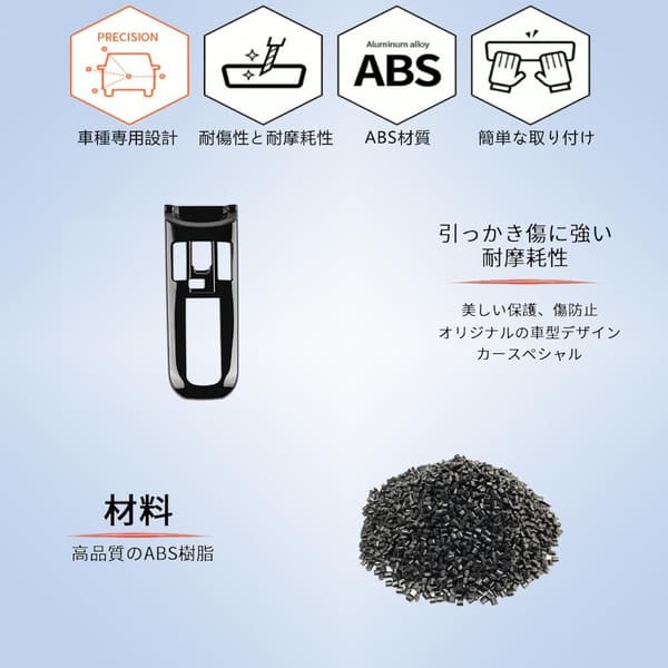 トヨタ プリウス60系専用 シフトレバーパネル インテリアガーニッシュ (ピアノブラック)
