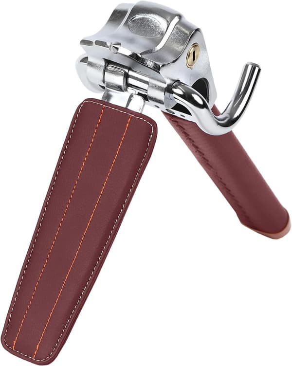 車の盗難防止ハンドルロック(リレーアタック対策・ワインレッド)