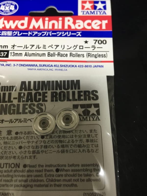 13mmオールアルミベアリングローラー(ミニ四駆グレードアップパーツ)