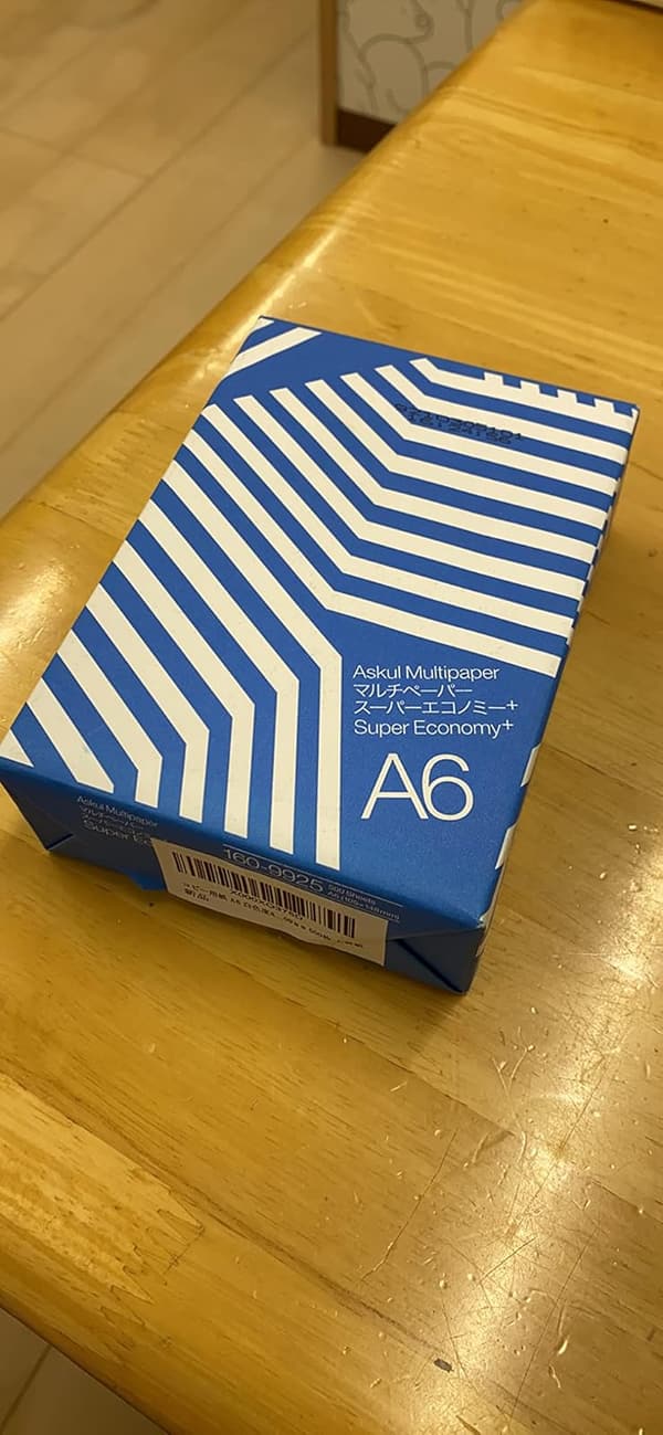 上質A6コピー用紙 500枚 白色度87% 紙厚0.09mm